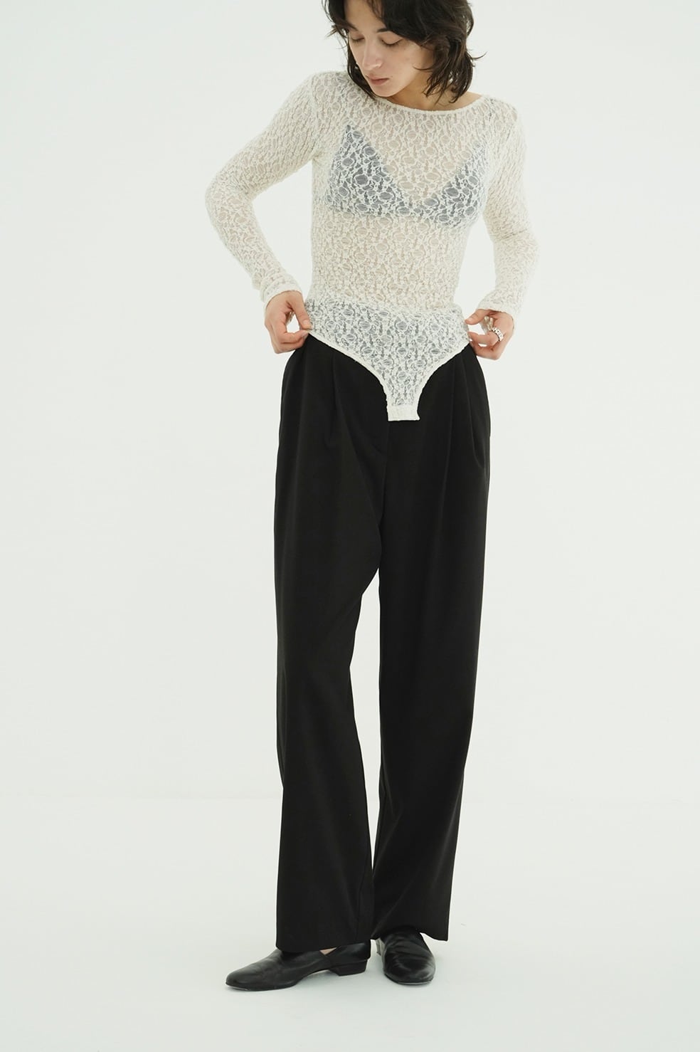 新品WAIST BELT DAD PANTS CLANE ブラック CLANE WAIST BELT DAD PANTS | FLICKA ASHIYA
