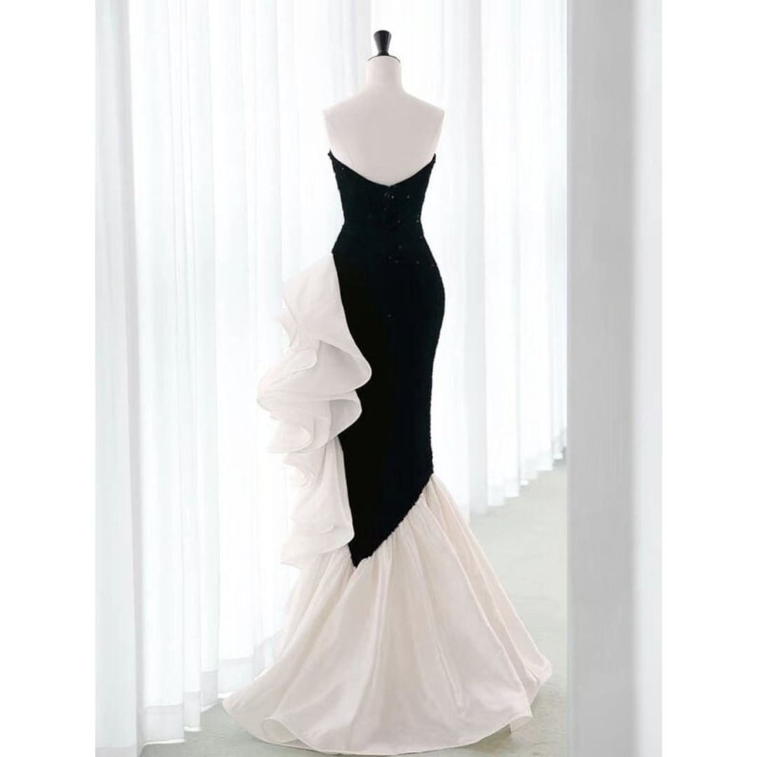 フリルアシメデザインマーメイドドレス D1494 | 演奏会・ステージ