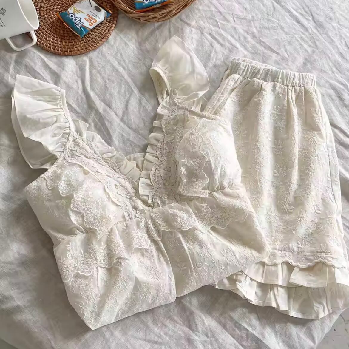 フリルレースロマンティックパジャマ