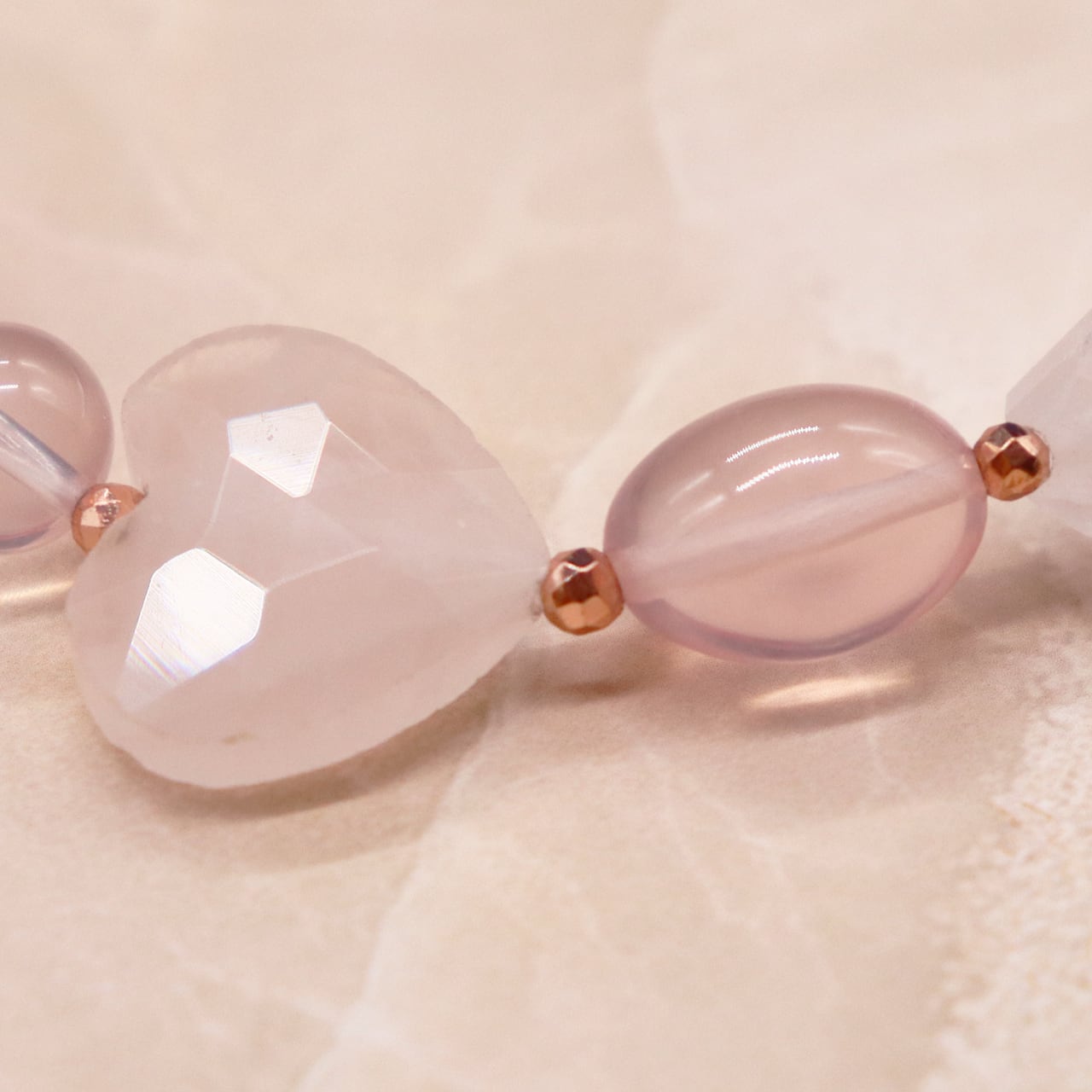 ONLINE SHOP限定】【Blooming Pink Roses】三眼天珠×ローズクォーツ