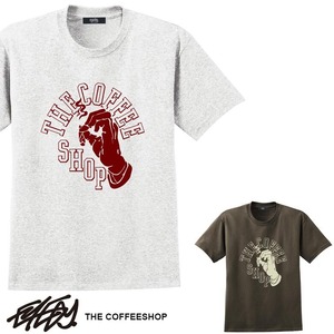 【eye-431ss】EYEDY アイディー THE COFEESHOP 架空のコーヒーショップ ショートスリーブTシャツ 大きいサイズ ASH CHARCOAL ビッグサイズ ストリート系