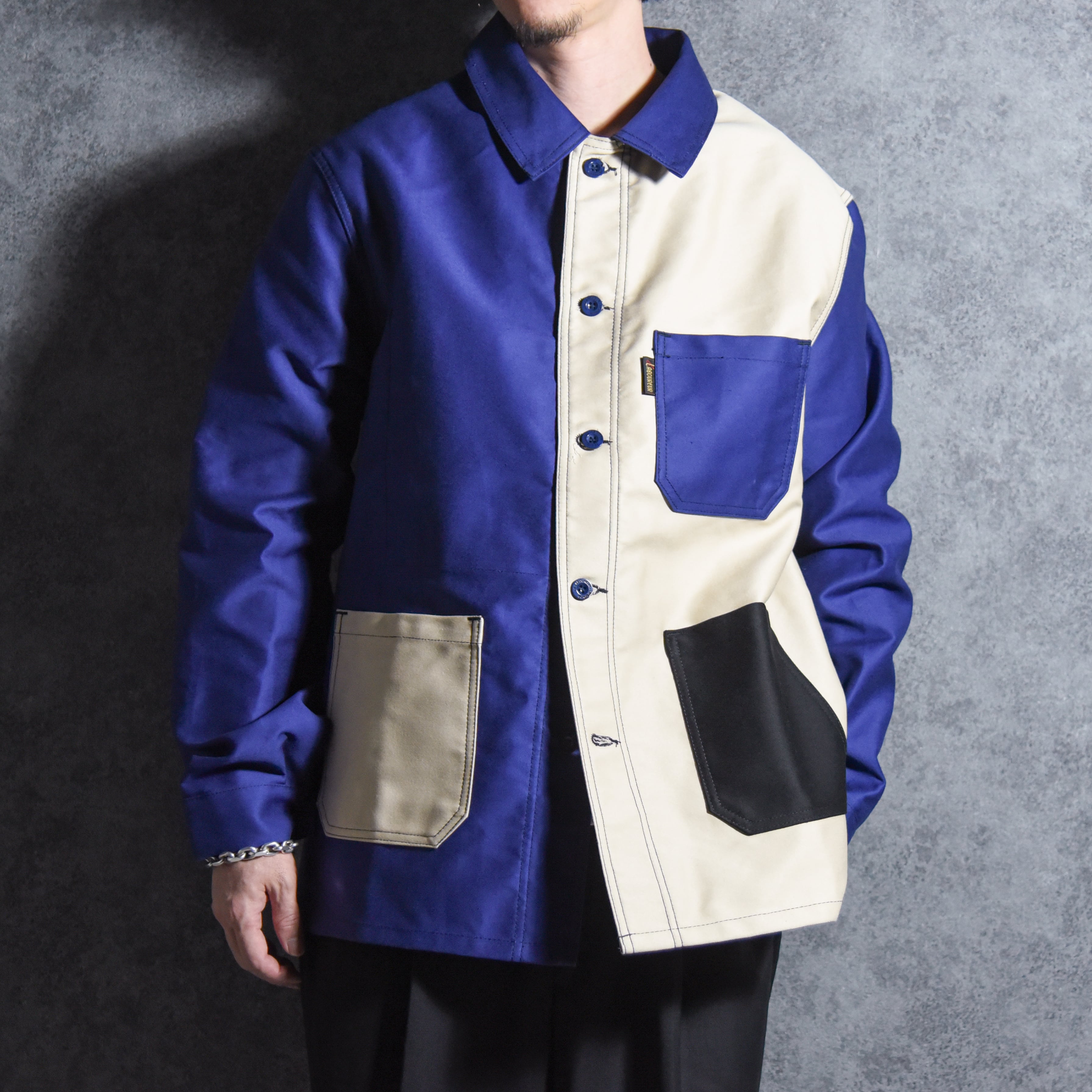 LE LABOUREUR フレンチワークジャケット フランス製 紺ネイビー42 LE LABOUREUR Vintage Navy Work Jacket – References