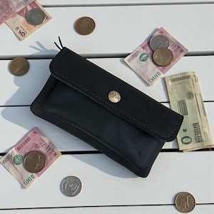 mare-wallet:ブラック(イタリアンレザー長財布 受注製作)