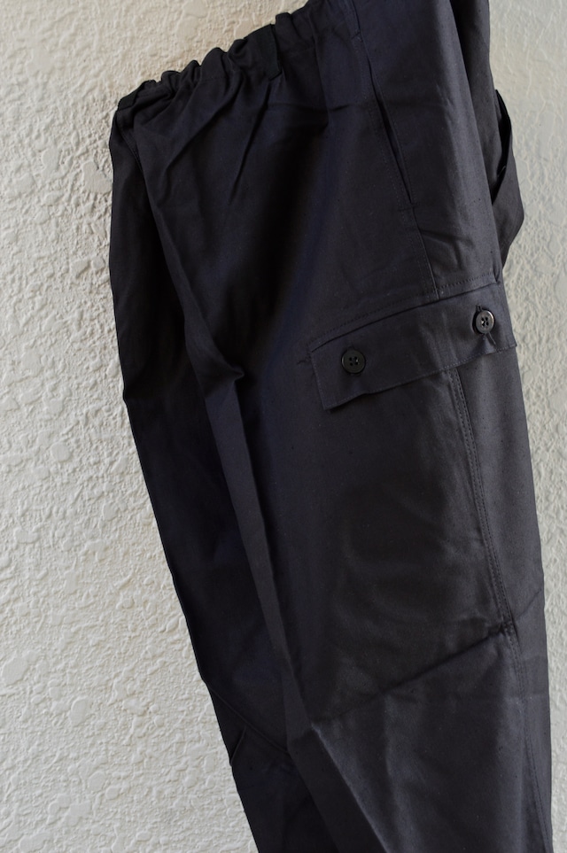East German Army 80s Custom Dyed Black Dead Stock Fade Black Work Trouser 東ドイツ軍 1980年代 ワークトラウザー