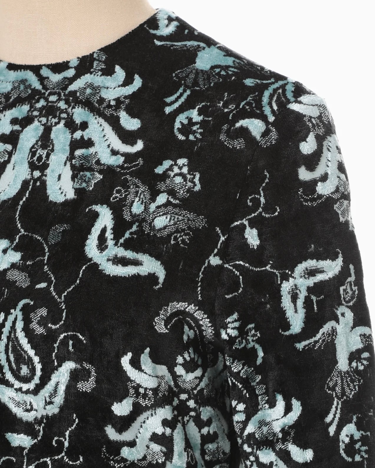 Mame Kurogouchi】Velour Jersey Top/black | TOLMA.