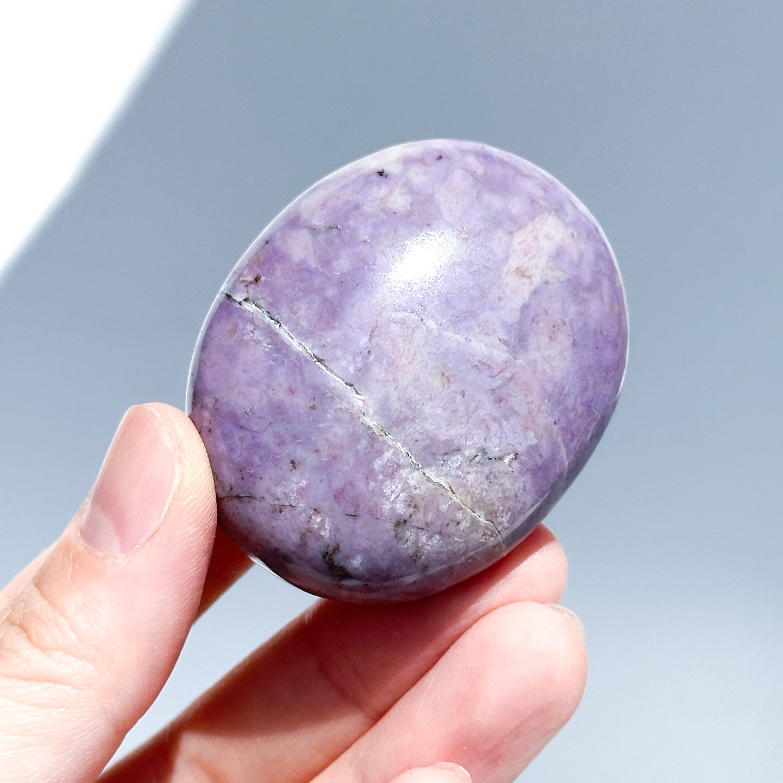 パープルジェイド パームストーン 71◇Purpe Jade palm stone ◇天然石・鉱物・パワーストーン・インテリア