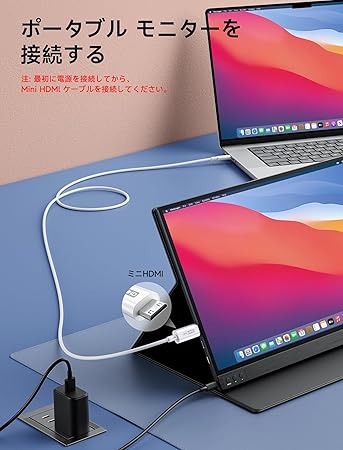 JSAUX USB-C - Mini HDMIケーブル 10フィート (HDMIではありません