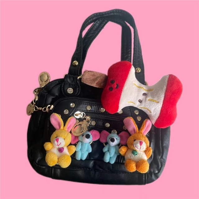 Hottieレトロy2kリンゴぬいぐるみショルダーバッグ