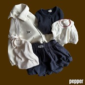 韓国子供服 / PEPPER / 26Autumn / ピンタックアイレットT / 秋服 *XS~XL *