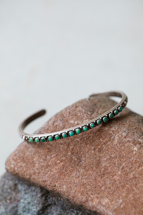 Snake Eye Style Turquoise Row Cuff (c. 1940s–1950s)