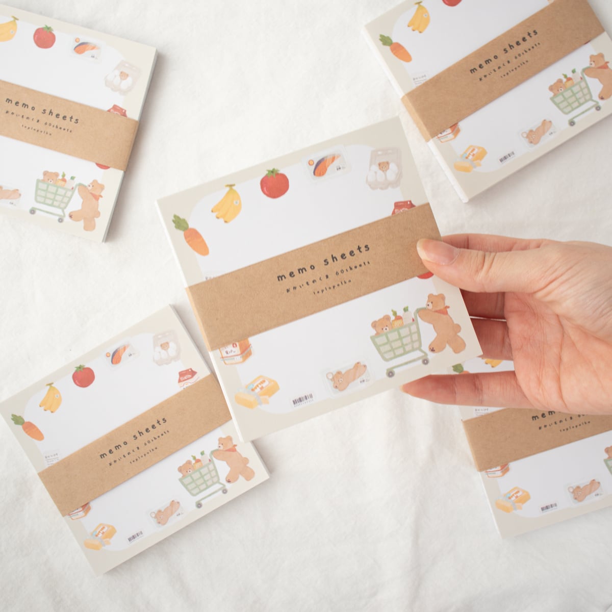 くまのおかいものメモシート｜バラメモ60枚入り | teplopolka｜くまの