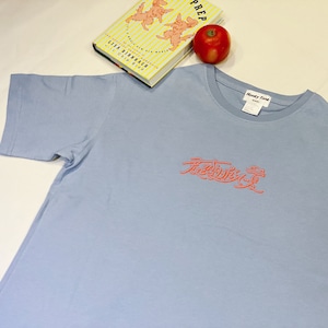 Honky Tonk weac. 「御魚水産」君を釣りたくて…夏 COLLABORATION WITH いわぴー Tシャツ ブルー リラックスシルエット