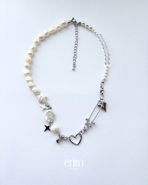 (#0112) heartbeat star necklace