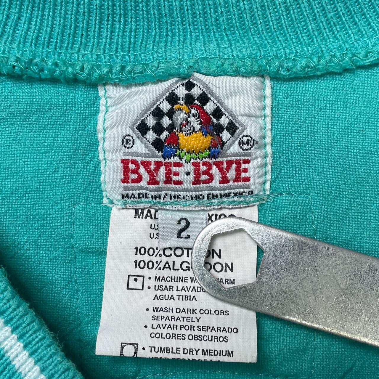 90年代 メキシコ製 BYEBYE 半袖 コットンプルオーバー メンズL相当