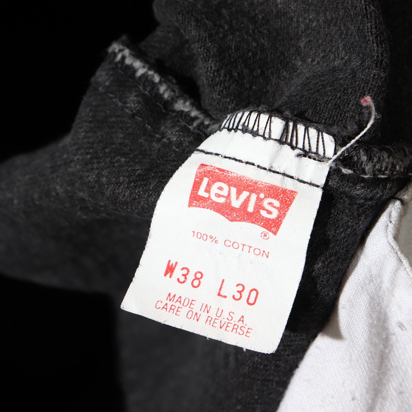 極美品 38×30 Levi's 505 米国製 サルファー染め ブラックデニム