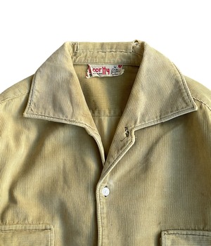 Vintage 50~60s loop collar corduroy shirt -cortty-