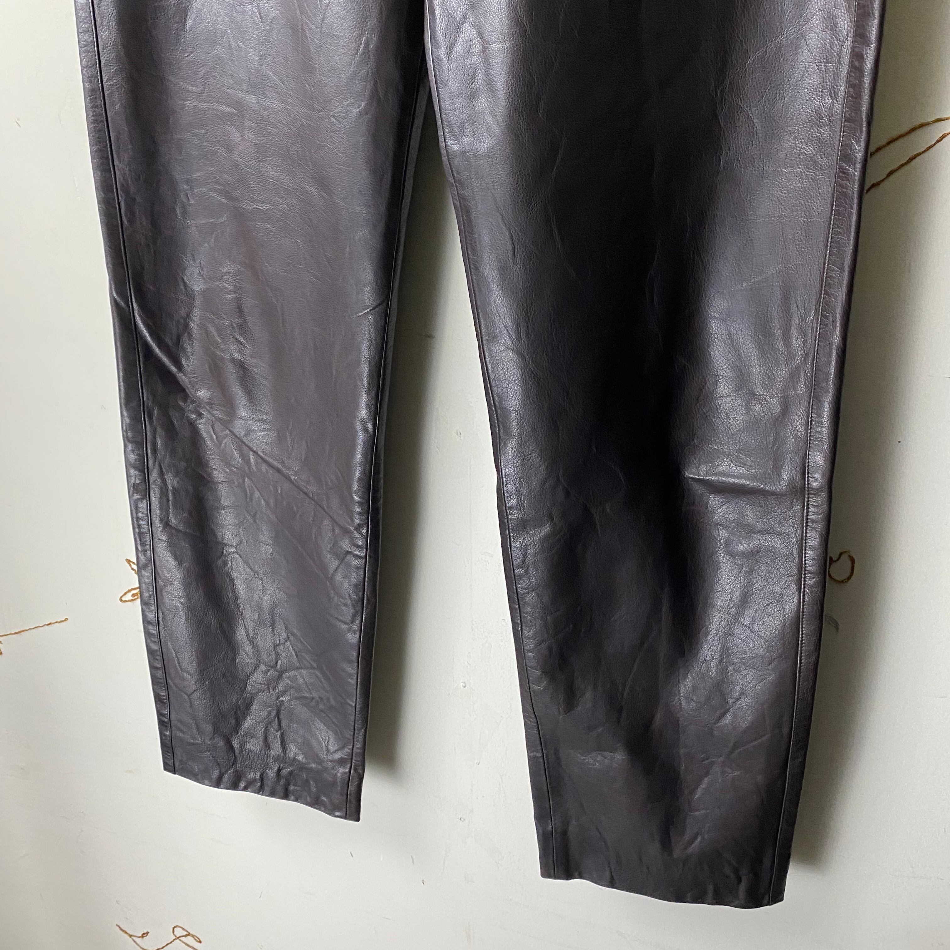 JIL SANDER tapered leather pants | NOIR ONLINE 