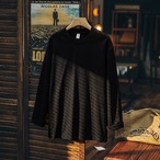 Crew Neck Long Sleeve Oversized T-Shirt ◇2color H0214