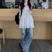 ドット柄シャーリングフレアベアワンピ ・77755
