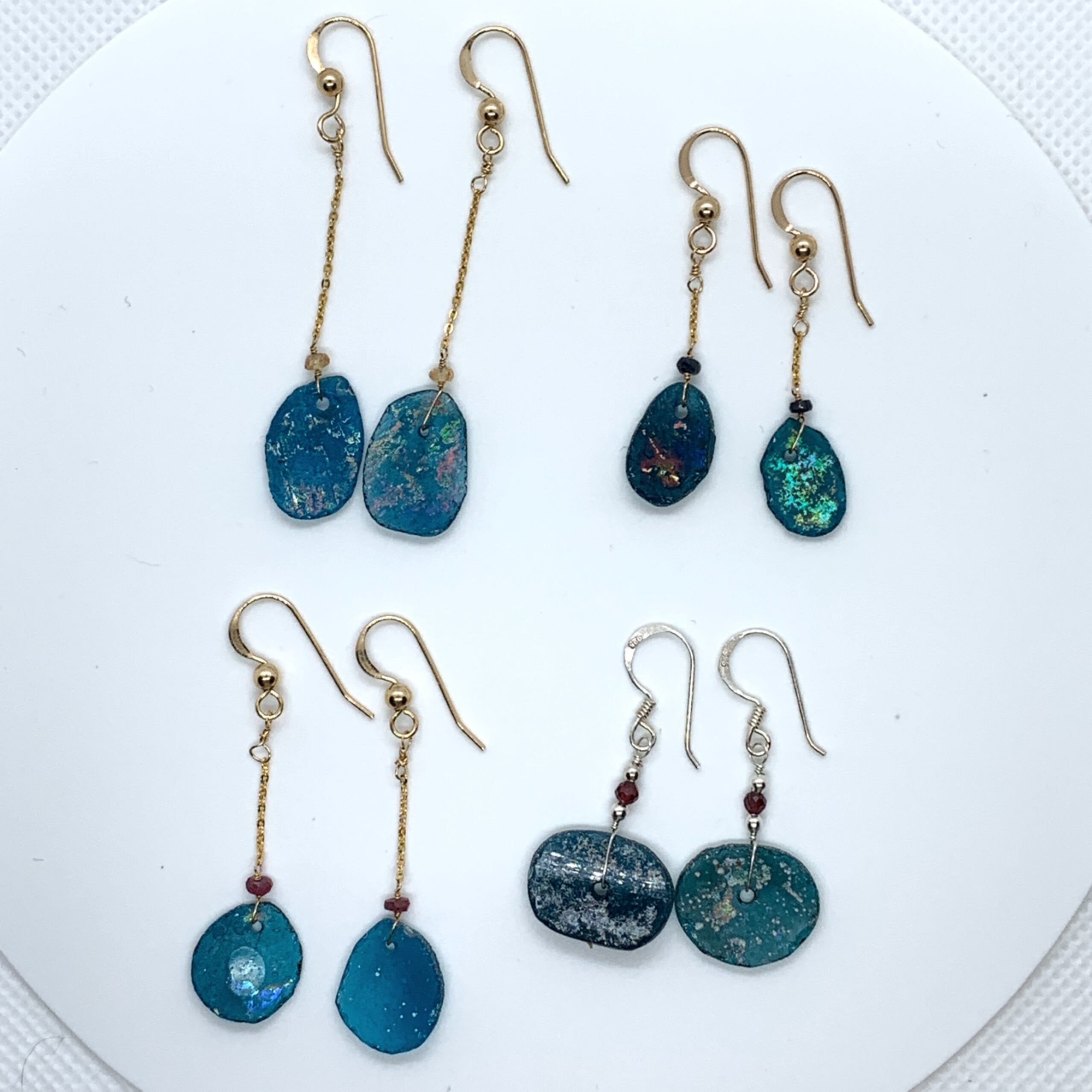 ピアス【ローマングラス】(S)14kgf | earth venus