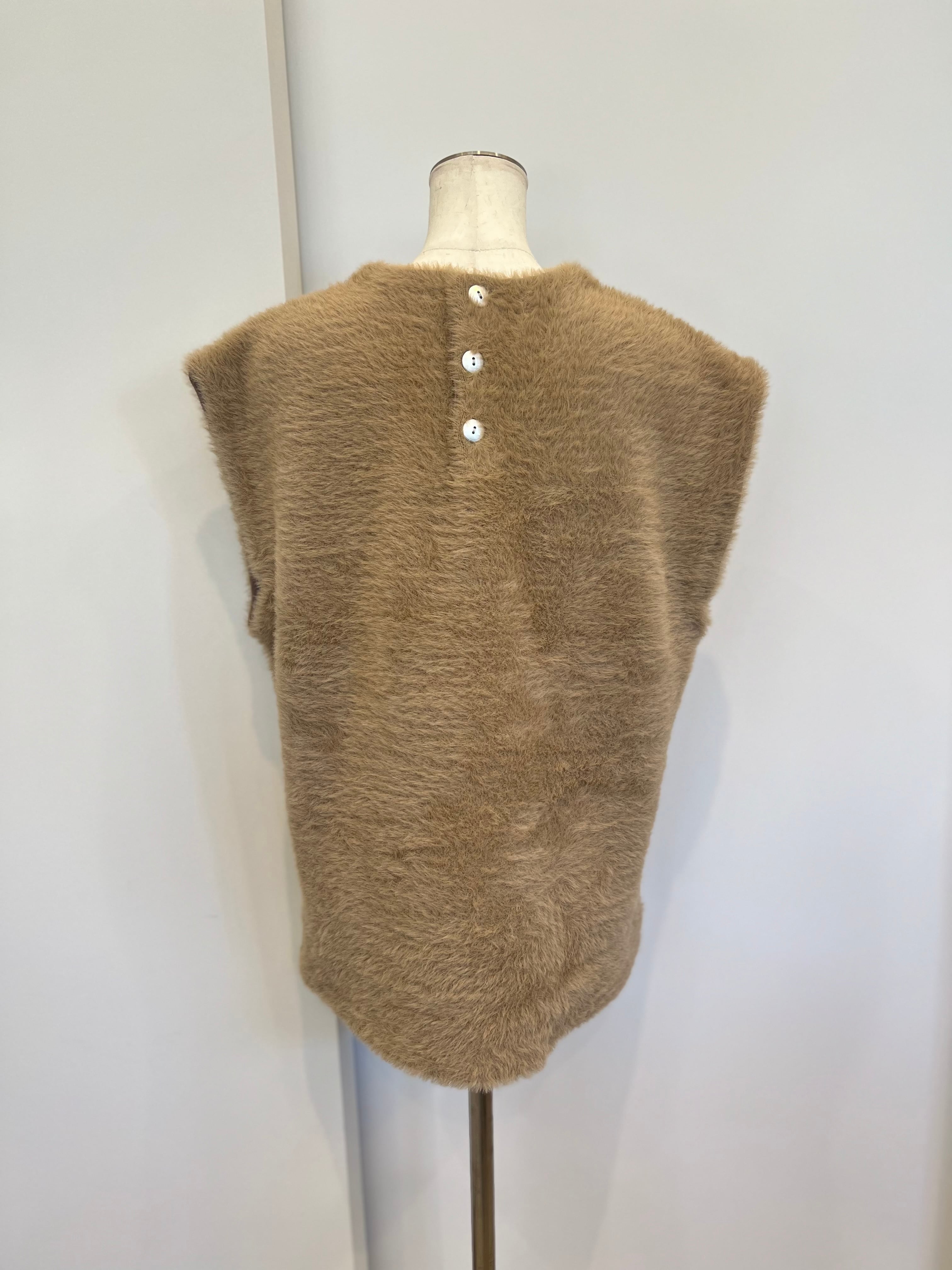 【SELECT】フェザーヤーンＶネックベスト　29-0435