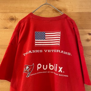 【GILDAN】NFL タンパベイバッカニアーズ フットボール ロゴ プリント Tシャツ ロゴ XL ビッグサイズ us古着 アメリカ古着