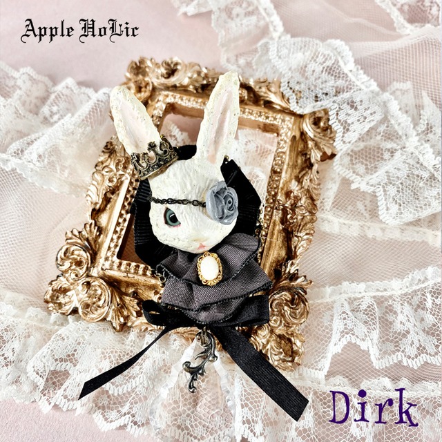 ブローチ 【White Rabbit Dirk・白兎 ディルク】