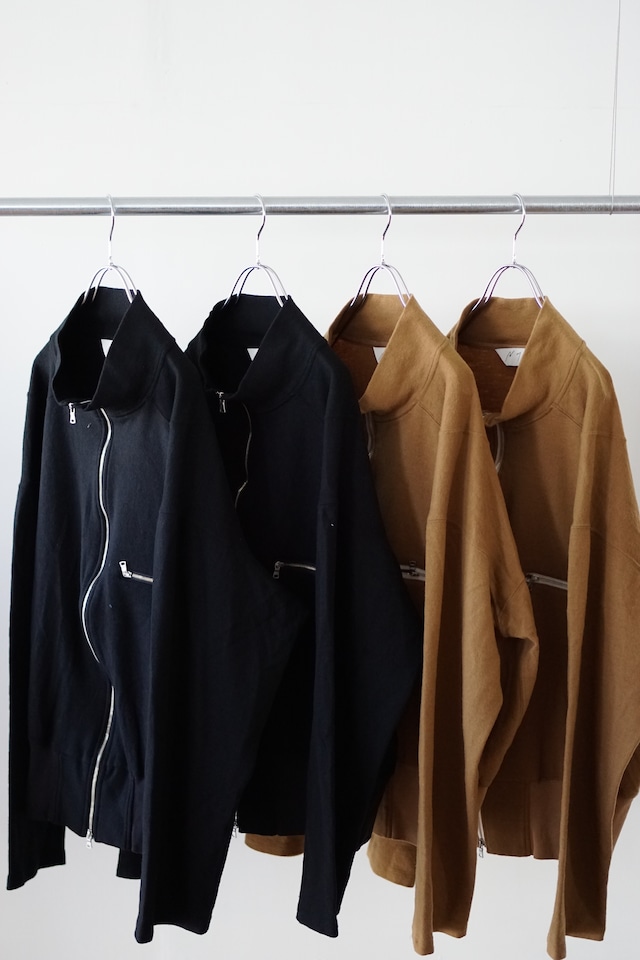 Ancellm  -SHRINK WOOL ZIP UP STAND BLOUSON- / ANC-CT178 / アンセルム  シュリンクウール ジップアップ ブルゾン