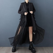 テーラード チュール ロングベスト 00266