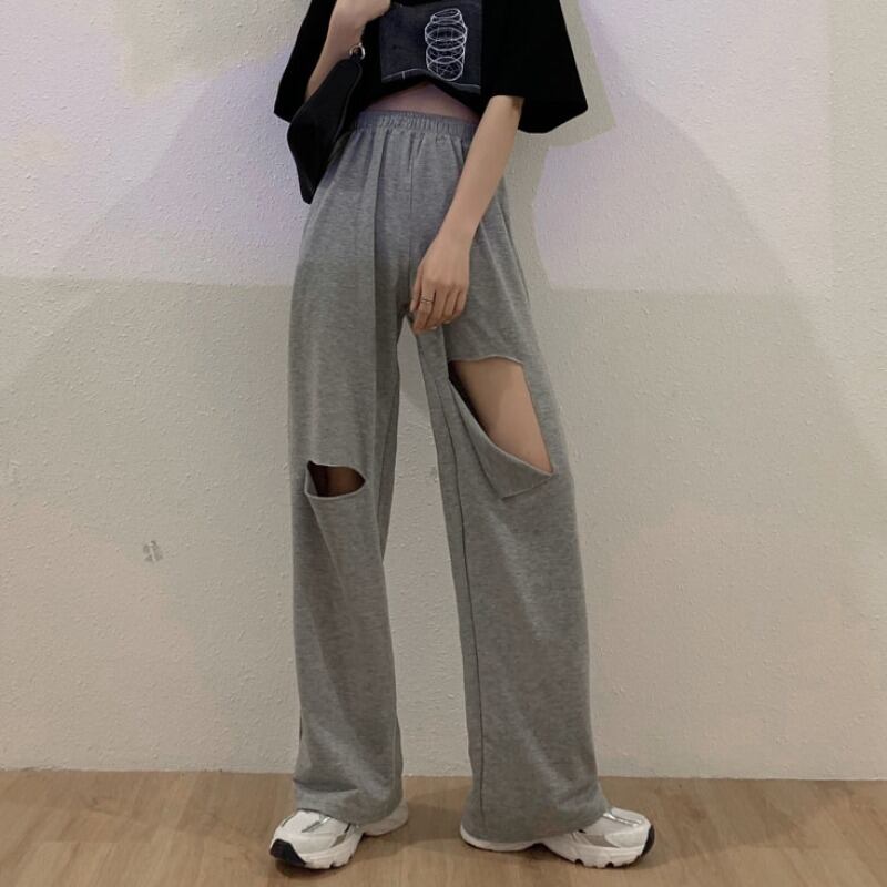 スプリングオータムカジュアルパンツ ハイウェスト薄手 春物 秋物 1号婦人25098429169