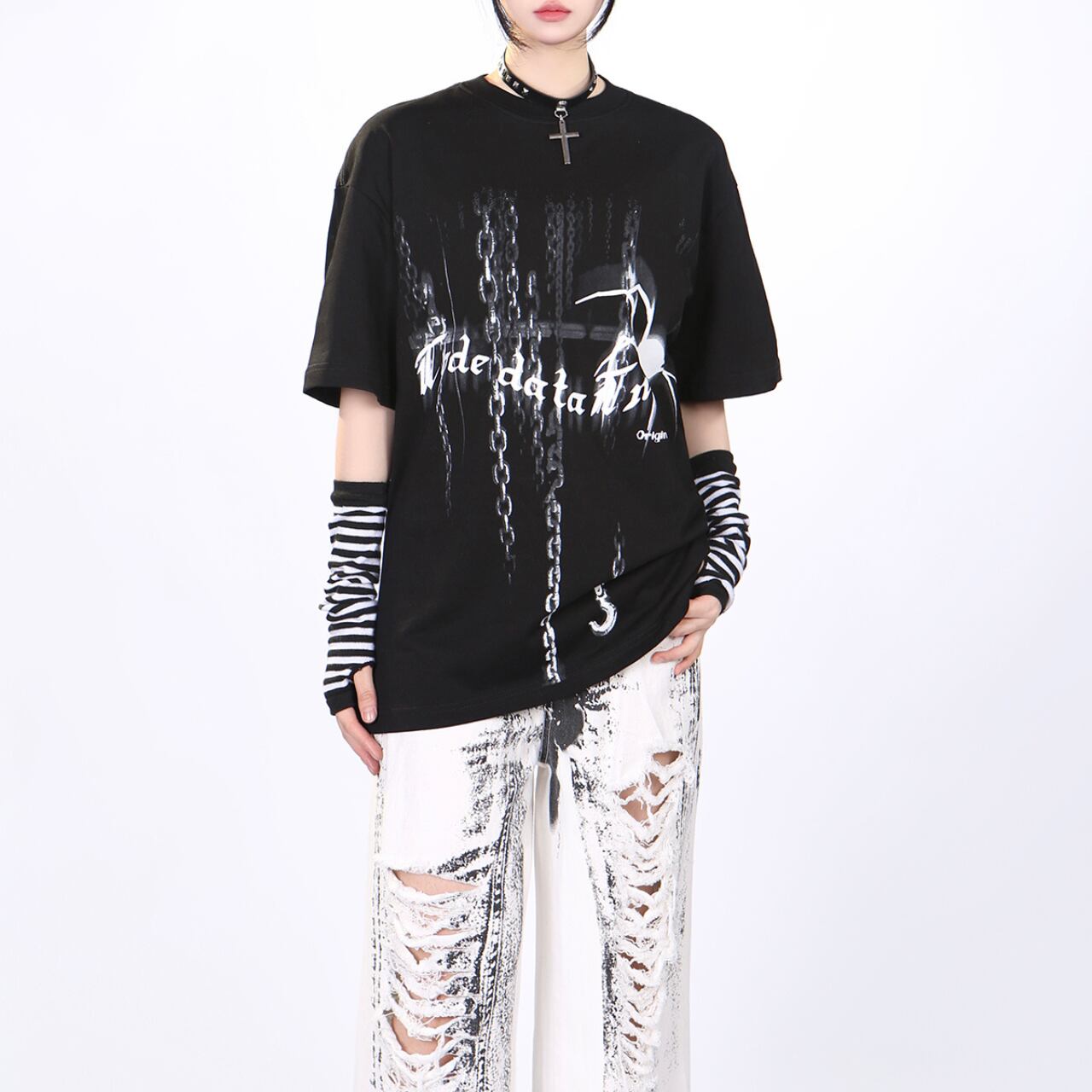 スパイダーチェーンＴシャツ　2color　1120