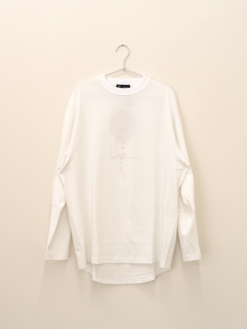 Izumi Kato x ALMOST BLACK 2023 AW Long T shirt white 加藤泉　オールモストブラック2023秋冬長袖Tシャツ 白