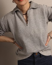 1960's Zipper Front /  Sweat Shirt