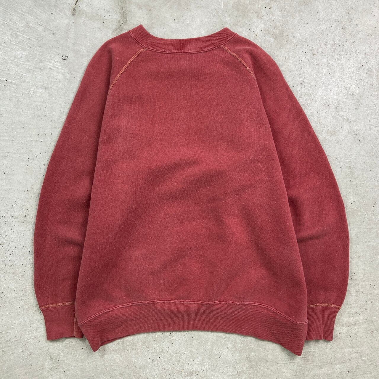 60年代 ΣAM フラタニティ ラグランスウェットシャツ カレッジプリント 