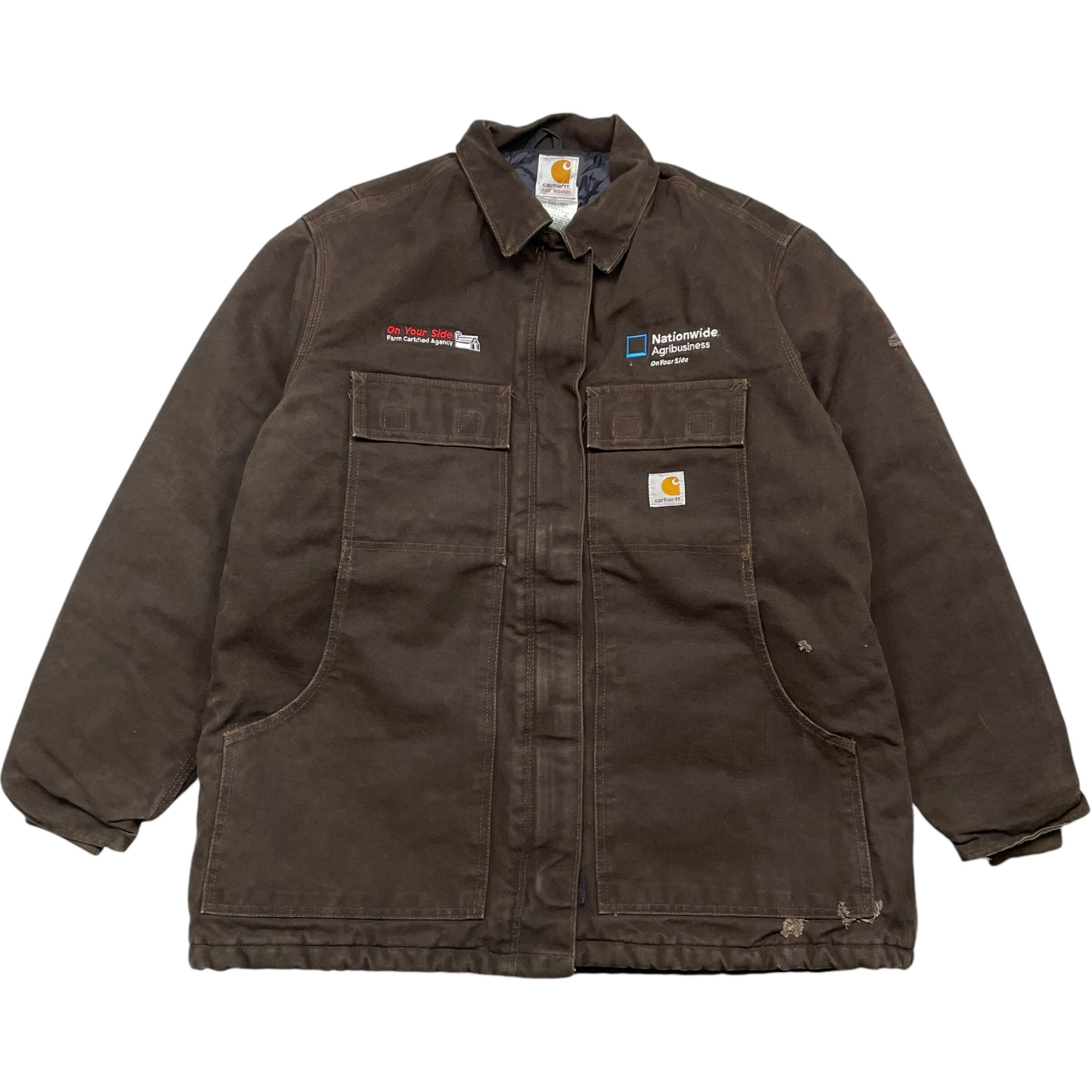 《L》 Carhartt カーハート トラディショナルコート トラディショナルジャケット ダックジャケット 刺繍 企業 ダークブラウン no.4749