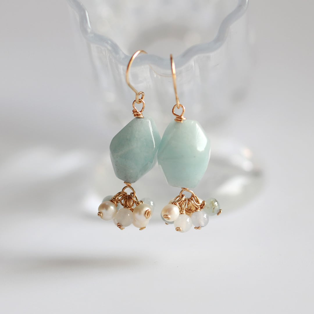 アクアマリンとパールのコラボが可愛い！！ アクアマリンデザイン