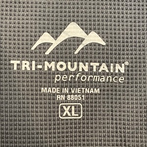 【TRI-MOUNTAIN】 企業ロゴ 刺繍ロゴ ワンポイント オーバーサイズ  XL ポロシャツ アメリカ古着