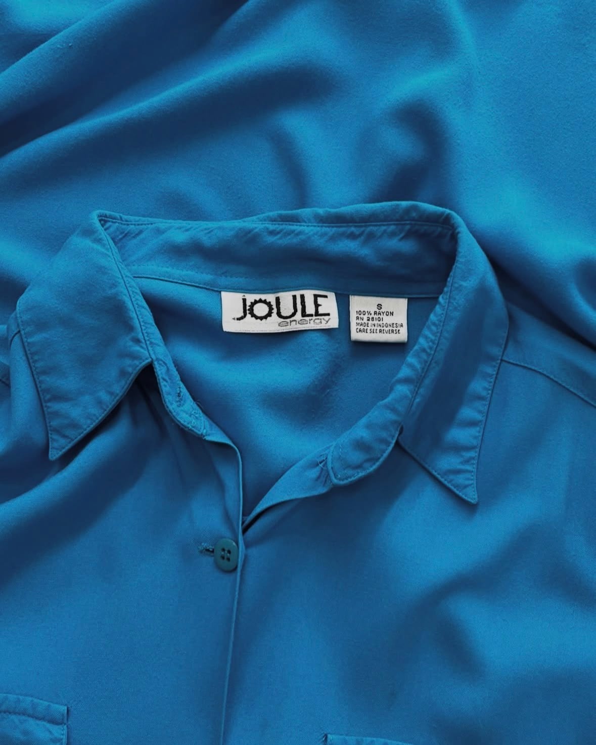 90s JOULE energy L/S Box-cut Rayon Shirt