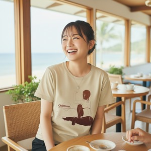 Chilltime-Tシャツ(サンドベージュ)