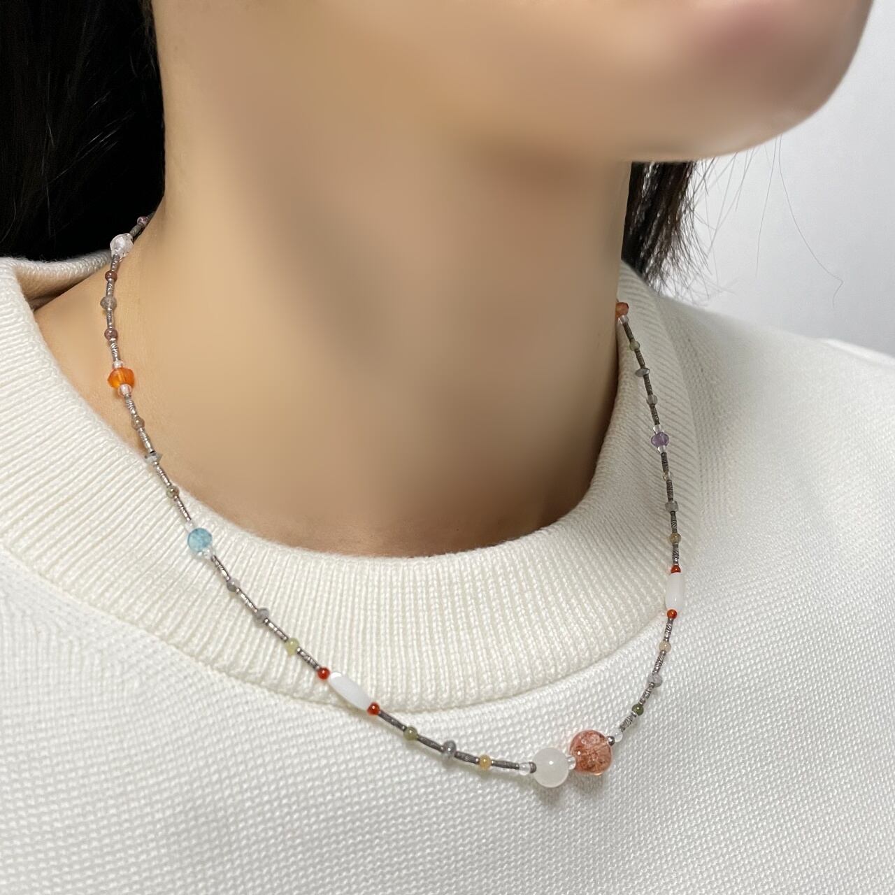 白珊瑚/天然石/ネックレス/カレンシルバー | ChocoRal Jewelry