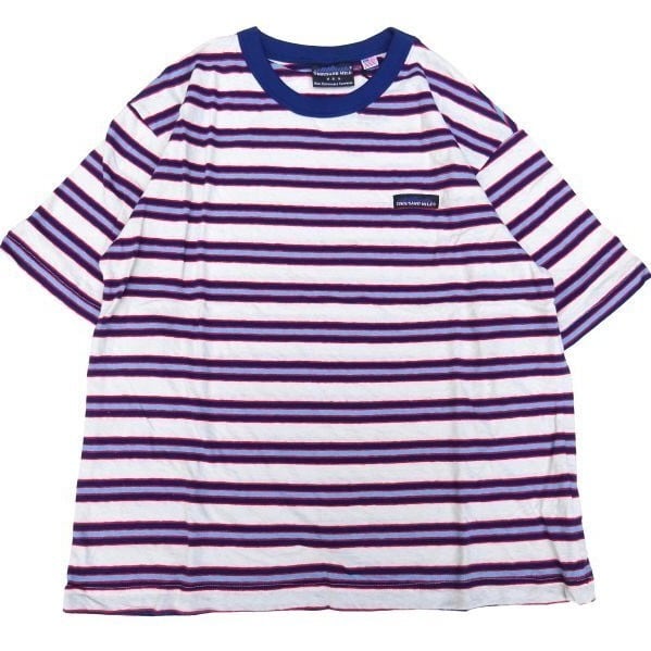 THOUSAND MILE (サウザンドマイル) SHORT SLEEVE MULTI BORDER T-SHIRT 白×赤×紺×青