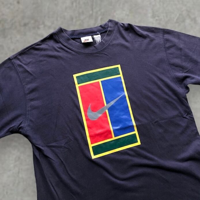 90s NIKE 銀タグ　Jordan 総柄　大判プリント　Tシャツ