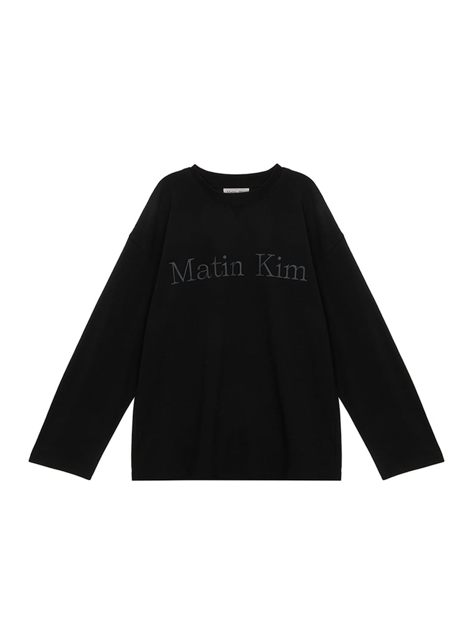 Matin Kim] MATIN TYPO LONG SLEEVE TOP IN BLACK 正規品 韓国ブランド