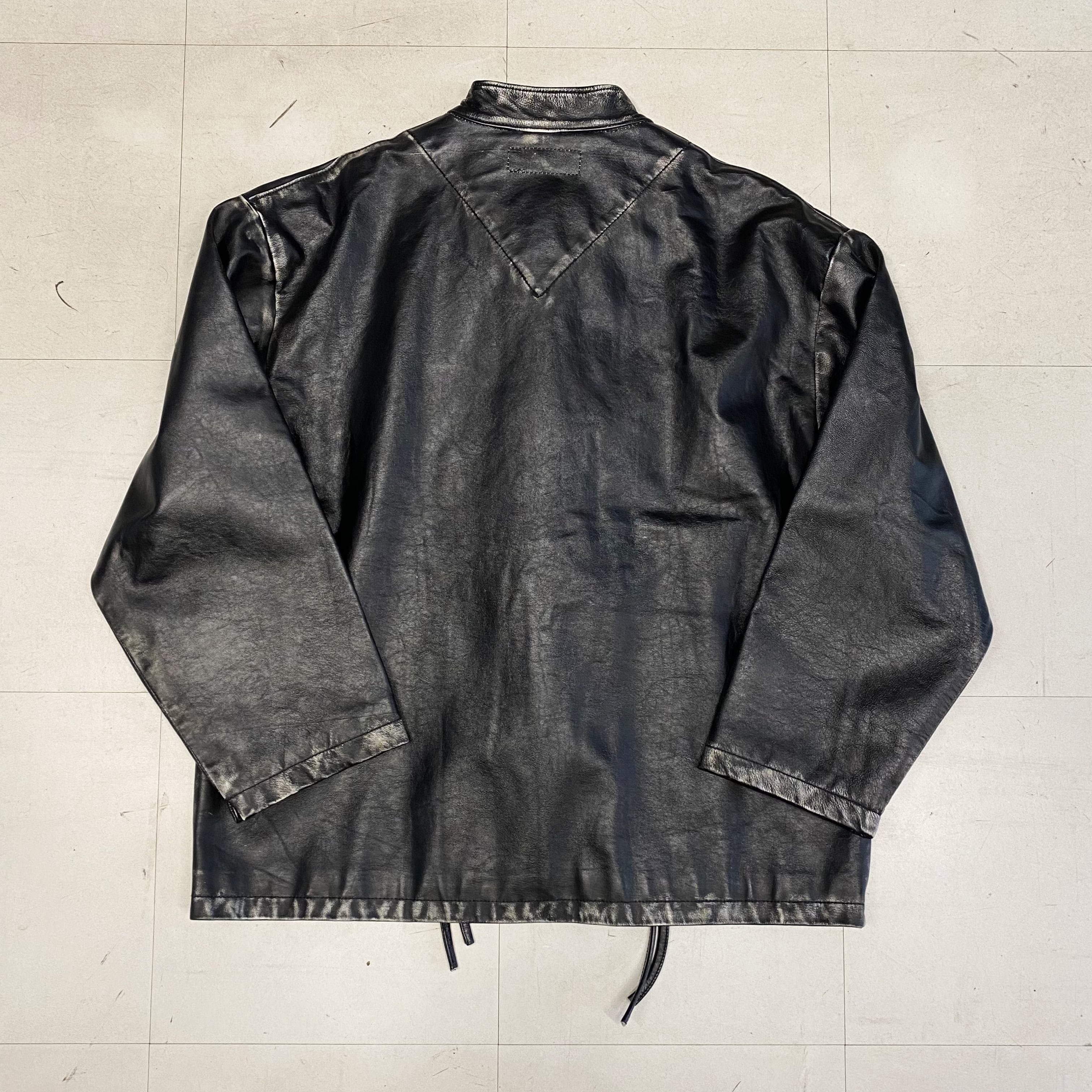 DISCOVERED ディスカバード FADE BLACK LEATHER CHINA BLOUSON DISCOVERED ディスカバード FADE BLACK LEATHER CHINA BLOUSON