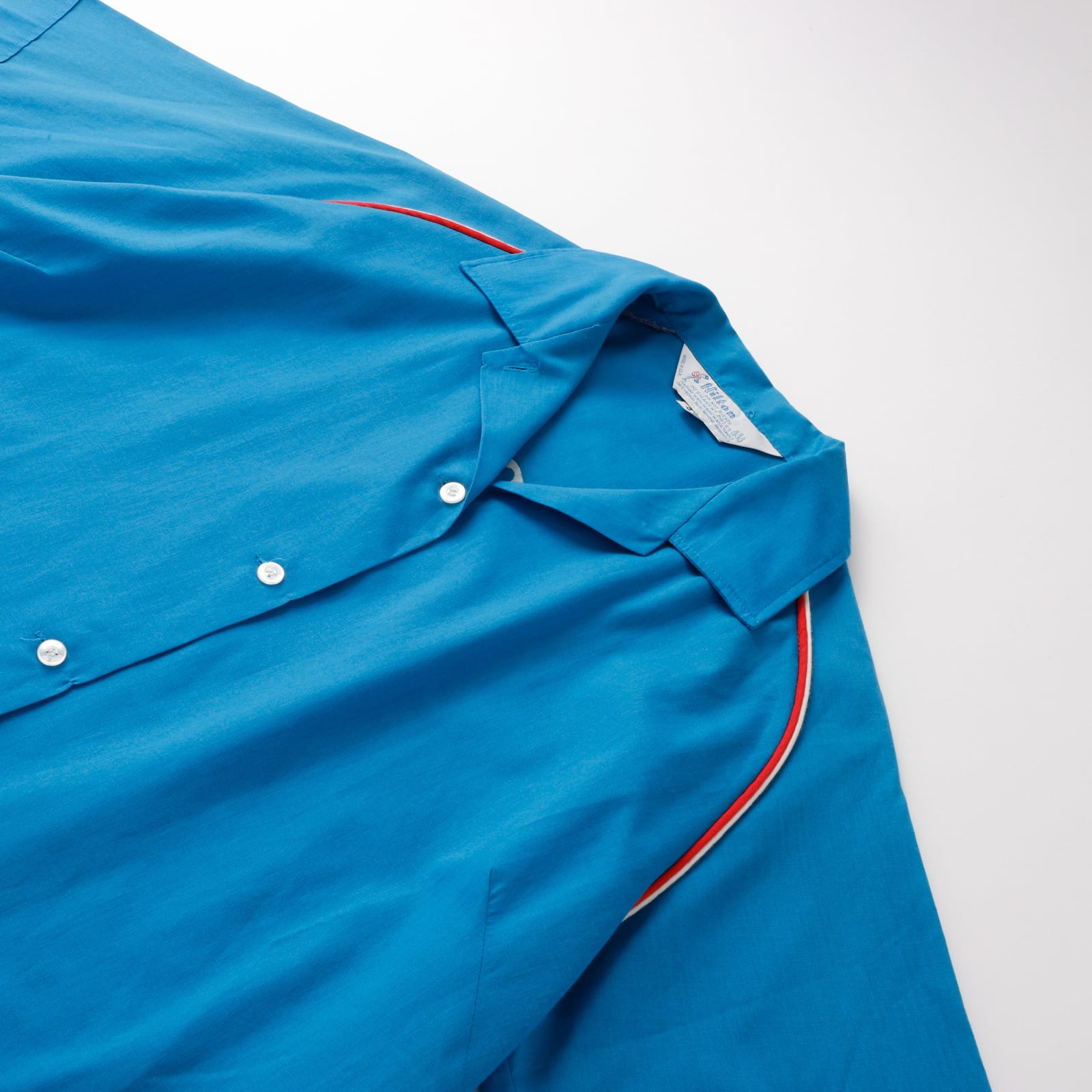 極美品】70s special Vintage bowling shirt open collar shirt Blue S
