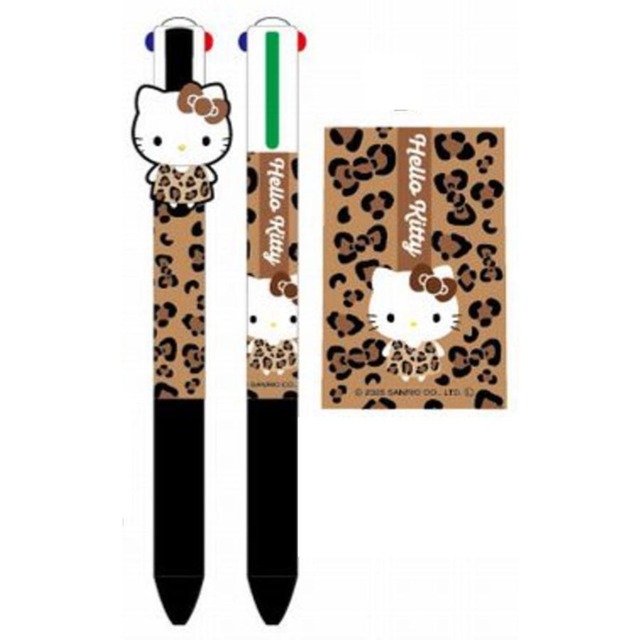 【ロット販売】【10入】サンリオマスコット付き4色ボールペンレオパード(8311736)