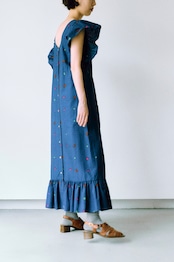 70's Marimekko mineral lights apron dress