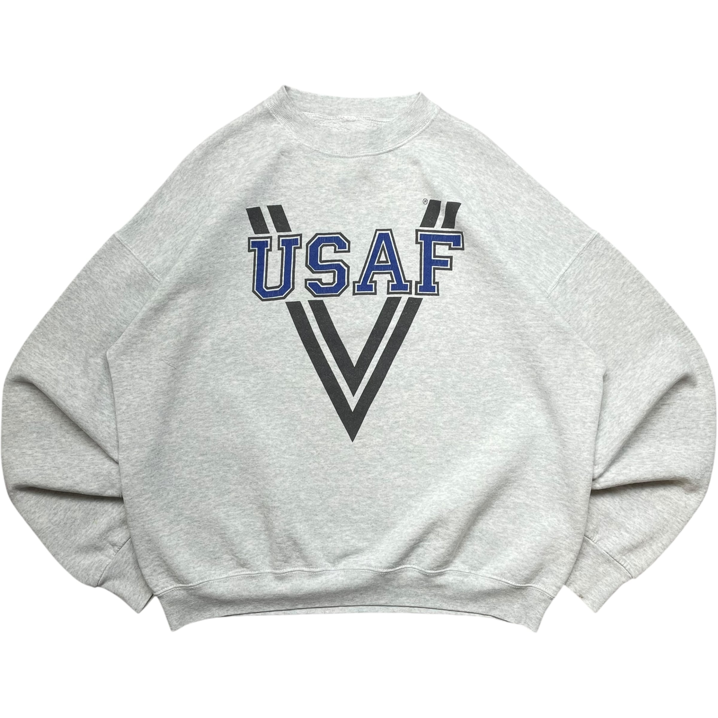 《XL》 USAF アメリカ空軍 ミリタリー プリント スウェット グレー no.6187