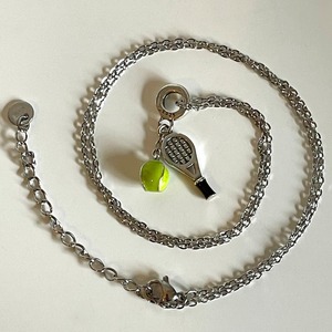 Tennis charm necklace
