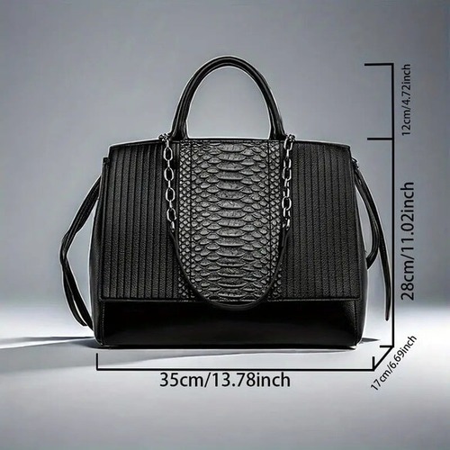 大容量バック レディースバック ブラック アニマル柄 トートバック 無地 本革 仕事カバン デイリーバック